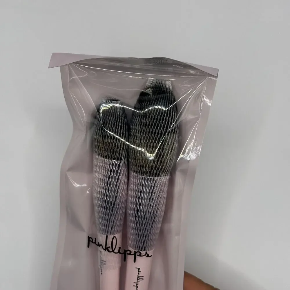 PinkLipps Cosmetics Makeup Brush Set Liquid Brush & Tapered Brush New In Wrapper